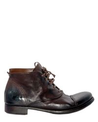Silvano Sassetti | Brown Washed Buffalo Lace-up Shoes for Men | Lyst