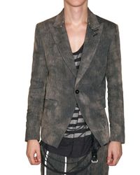 Tom Rebl | Black Tie-dyed Linen Canvas Jacket for Men | Lyst