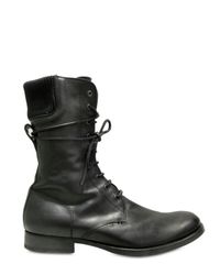 Neil Barrett | Black Ribbed Knit Side Zip Anfibio Boots for Men | Lyst