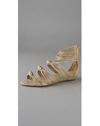 Loeffler Randall | Mignon Metallic Knot Detail Sandals | Lyst