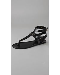 Marc By Marc Jacobs | Black Ankle-strap Thong Sandals | Lyst
