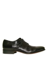 Rocco P | Black Textured Deerskin Lace-up Shoes for Men | Lyst
