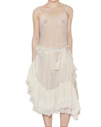 Charles Anastase | White Silk Georgette Dress | Lyst