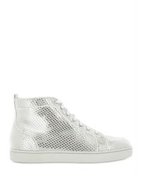 Christian Louboutin | Metallic Rantus Orlato Stars High Sneakers | Lyst