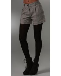 Elizabeth and James | Gray James Herringbone Shorts | Lyst