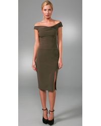 Black Halo | Green Off-shoulder Jackie O Dress | Lyst