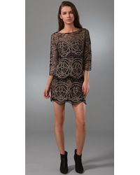 Larok | Metallic Lace Maze Dress | Lyst