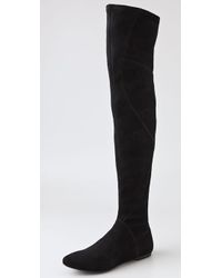Belle By Sigerson Morrison | Black Stretch Suede Over-the-knee Boot | Lyst