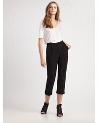 Alexander Wang | Black Core Straight Leg Stretch Cotton Pants | Lyst