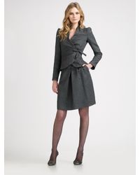 Armani | Gray Dotted Jacquard Skirt | Lyst