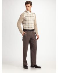 Armani | Natural Check Sweater for Men | Lyst