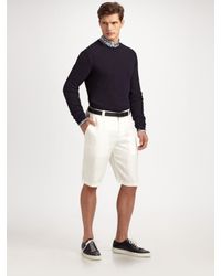 Armani | Natural Linen Shorts for Men | Lyst