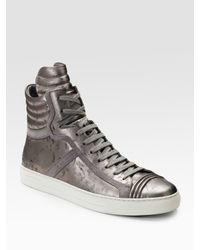 BOSS Orange | Gray Glitter Mid I High-top Sneakers for Men | Lyst