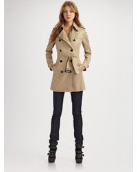 Burberry Brit | Natural Double-breasted Trench Coat | Lyst