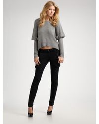 Current/Elliott | Blue Skinny Seamed Cargo Jeans | Lyst