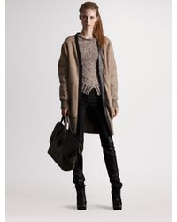 Derek Lam | Natural Shearling Cardigan Coat | Lyst