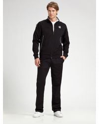 Lacoste | Black Track Jacket for Men | Lyst