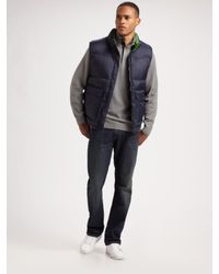 Lacoste | Blue Nylon Puffer Vest for Men | Lyst