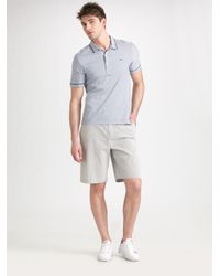 Lacoste | Gray Seersucker Bermuda Shorts for Men | Lyst