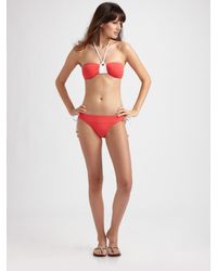 MILLY | Pink Tied Bikini Bottom | Lyst