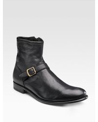 Paul Smith | Black Pinkerton Leather Boots for Men | Lyst
