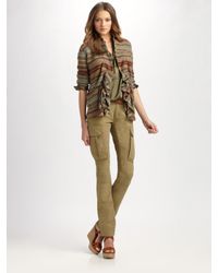 Ralph Lauren Blue Label | Green Skinny Stretch Cargo Pants | Lyst