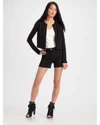 T By Alexander Wang | Black High-waisted Ponte Shorts | Lyst