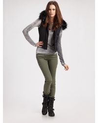 Theory | Green Stretch Denim Skinny Pants | Lyst