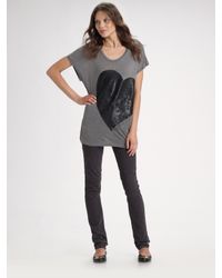 Tory Burch | Gray Skinny Corduroy Pants | Lyst