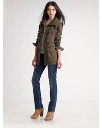 7 For All Mankind | Gray Utility Herringbone Jacket | Lyst