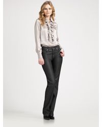 Armani | Metallic Silk Jacquard Tuxedo Shirt | Lyst
