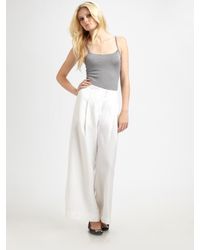 Armani | Gray Striped Jersey Camisole | Lyst