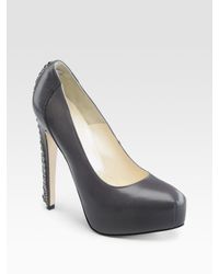 Brian Atwood | Purple Harrison Chain-trimmed Pumps | Lyst