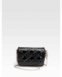 Dior | Black Lady Patent Pochette | Lyst