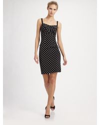 Dolce & Gabbana | Black Polka Dot Silk Dress | Lyst
