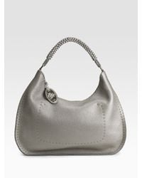 Fendi | Metallic Selleria Textured Hobo | Lyst