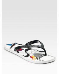 Marc By Marc Jacobs | Black Miss Marc Bird Flip Flops | Lyst