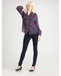 Marc By Marc Jacobs | Blue Hana Floral Top | Lyst