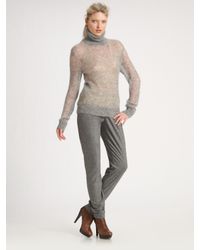 Michael Kors | Gray Mohair Turtleneck Sweater | Lyst