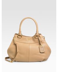 Prada | Brown Vitello Daino Top Handle Bag | Lyst