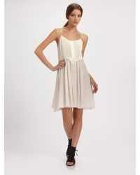 Proenza Schouler | White Pintucked Gauze Cami Dress | Lyst