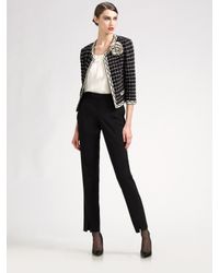 St. John | Blue Jennifer Crepe Ankle Pants | Lyst