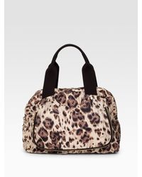 Stella McCartney | Multicolor Nirvana Leopard Print Nylon Top Handle Bag | Lyst