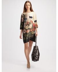 Stella McCartney | Multicolor Silk Dress with Floral Print | Lyst
