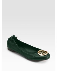 Tory Burch | Green Reva Ballet Flats | Lyst