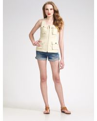 Tory Burch | Natural Jason Cotton Twill Vest | Lyst
