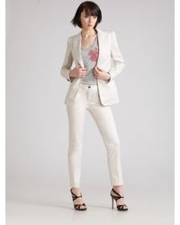 Dolce & Gabbana | White Stretch Cotton Sateen Blazer | Lyst