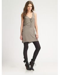 RVCA | Green King Bee Silk Tank Dress | Lyst