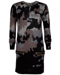 Markus Lupfer | Natural Camouflage Zip Dress | Lyst