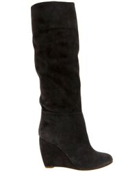 Rupert Sanderson | Black Atom Suede Wedge Boots | Lyst